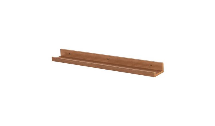 Harbour Housewares Floating Picture Ledge Shelves - Brown