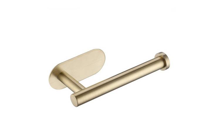 Living and Home Stainless Steel Toilet Roll Holder - Gold