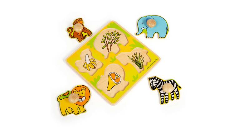 Bigjigs Toys My First Peg Puzzle - Safari - 12 Months +