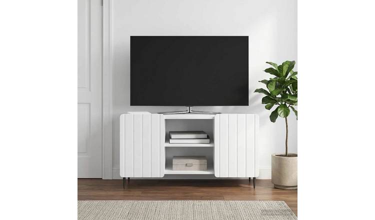 Walplus Engineered Wood TV Cabinet - White - 102 x 34.5 x 52 cm