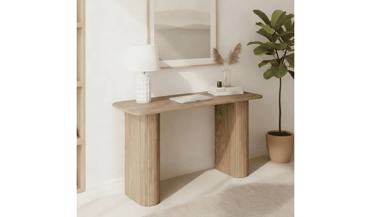 Home Source Monroe Wooden Computer Desk - Oak