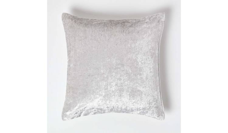 Homescapes Champagne Crushed Velvet Cushion Cover - 45 x 45 cm