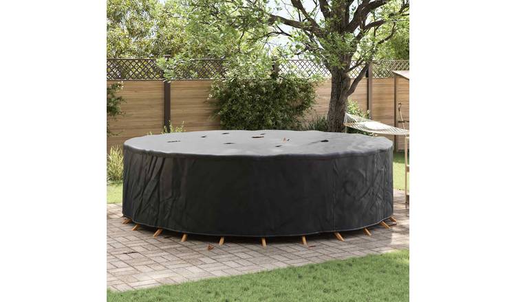 Walplus 210D Oxford Fabric Round Furniture Cover - Black - 320 x 320 x 85 cm
