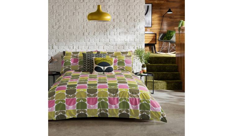 Orla Kiely Multi Block Stem Multicoloured Duvet Cover Set - Double