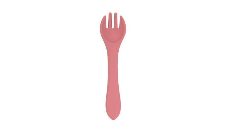 Tiny Dining Baby Silicone Weaning Fork - Dusty Rose