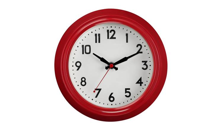 Orsina Maddox Metal Wall Clock - Red