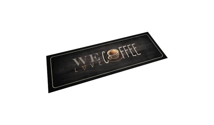 Walplus Coffee Text Kitchen Rug - 180 x 60 cm