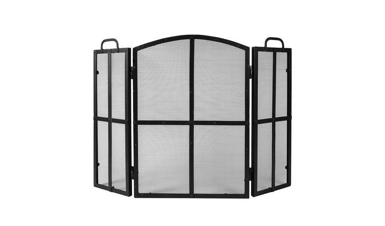 Dibor Iron Window Pane Fire Guard - Matte Black