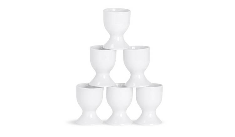 Argon Tableware Classic White Egg Cups - Pack of 6