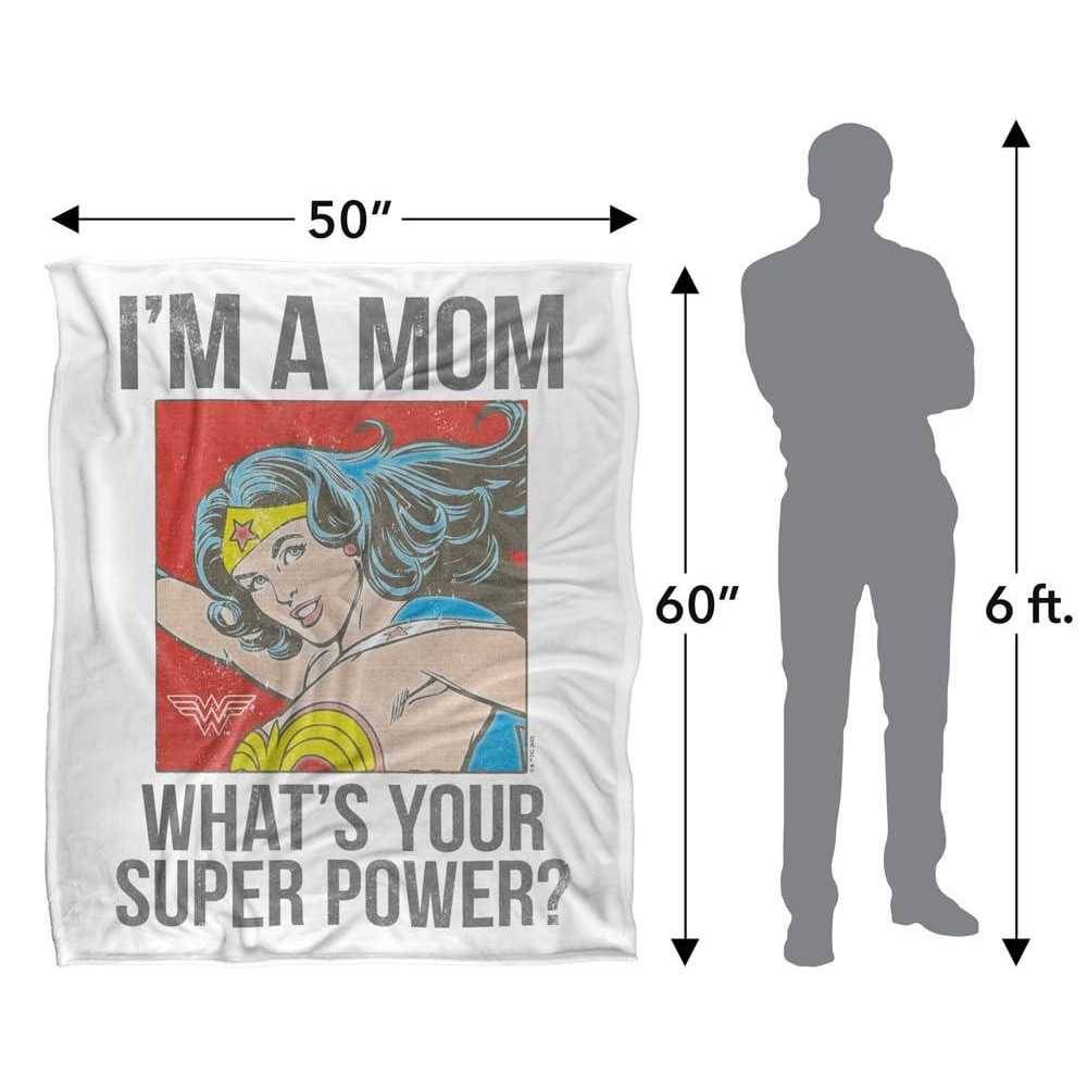 Wonder Woman I'm A Mom Comic Soft Touch Blanket - 147cm x 91cm - Image 4