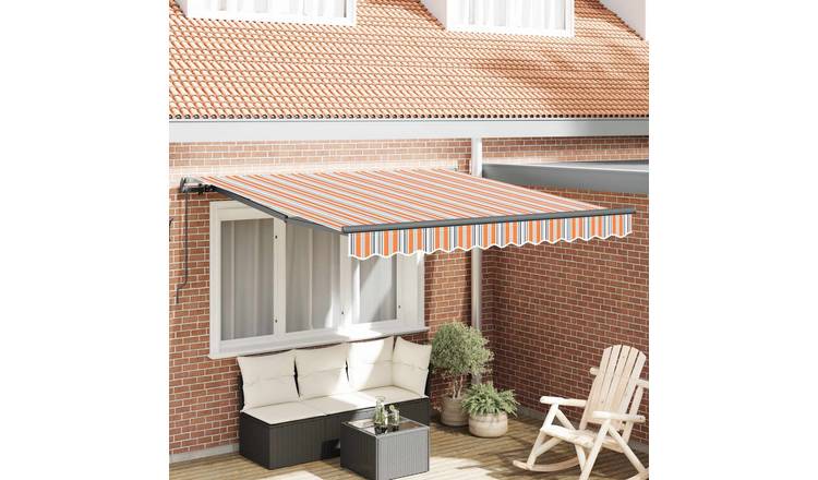 Walplus Aluminium Retractable Awning - Multicolour - 300 x 250 cm