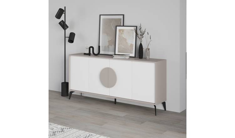 Decortie Gora 4 Sliding Door Sideboard - Mocha Grey