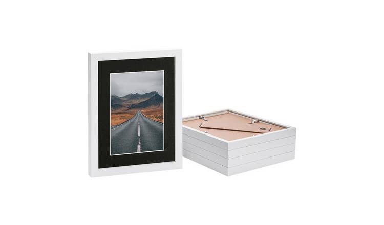 Nicola Spring Photo Frames - 8" x 10" with Mount - Set of 5 - White