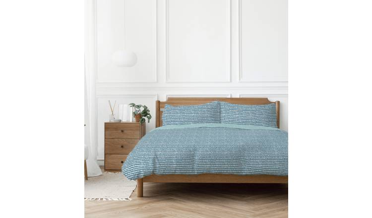 Copenhagen Home Arri Reversible Duvet Set - Double - Ocean Blue