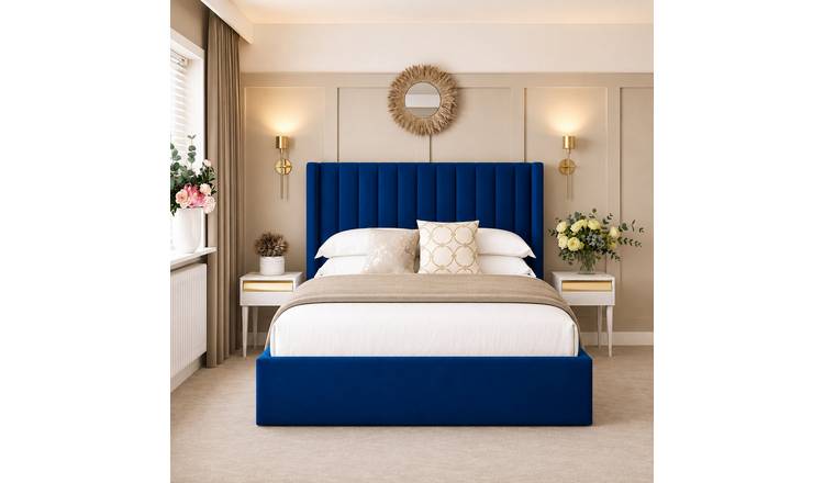 Bed Choices Madison Single Bed Frame With 54" Headboard - Blue