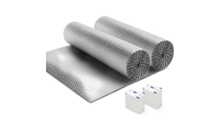 Haltons Pack of 2 Laminated Aluminium Radiator Reflector Foil - 5m x 60cm Each