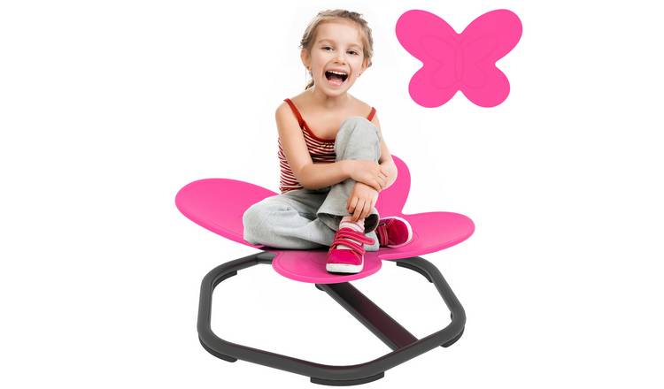 AIYAPLAY Kids Butterfly NonSlip Base Spinning Chair - Pink