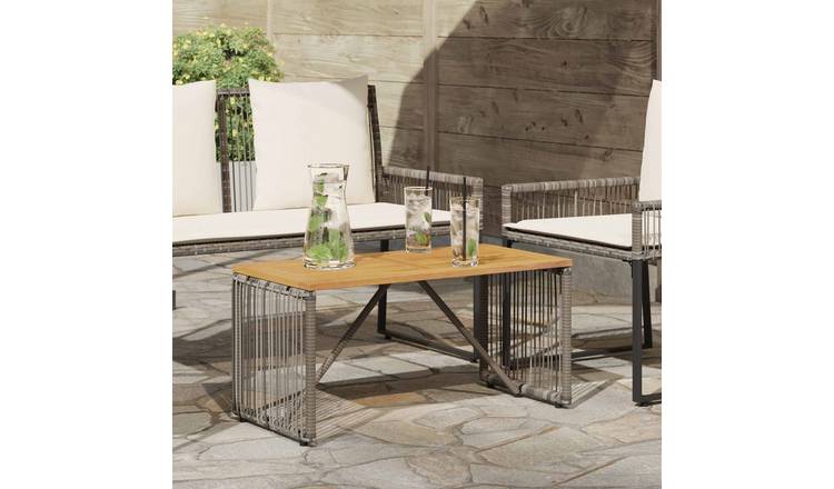 Walplus Rectangular Table - Grey - 80 x 40 x 40 cm