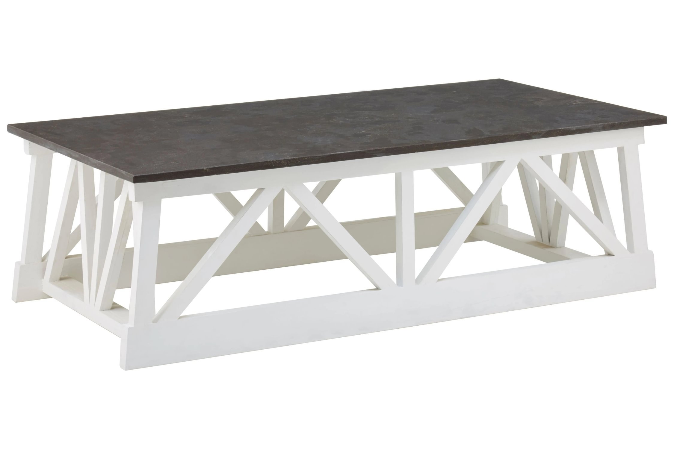Orsina Monas Marble-Effect Coffee Table - Black and White - Image 3