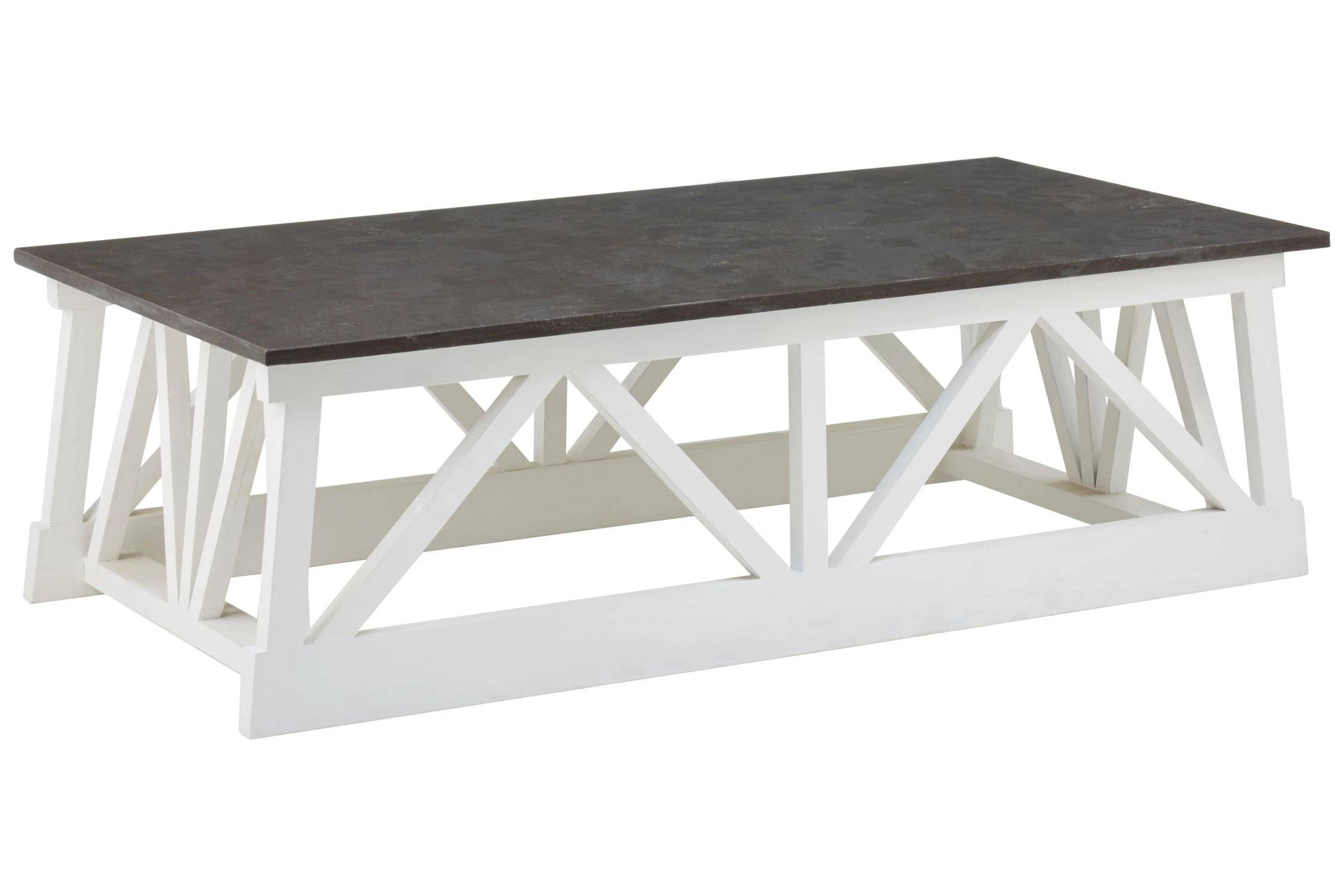 Orsina Monas Marble-Effect Coffee Table - Black and White - Image 3