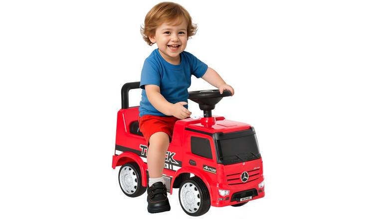 HOMCOM Mercedes Licensed Toddler Under Seat Storage Kids Sliding Car - Red