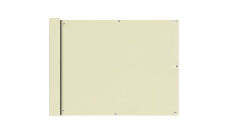 Walplus Polyester Oxford Balcony Screen - Cream - 90 x 600 cm