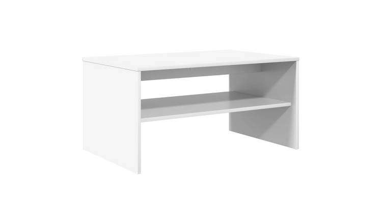 Walplus Engineered Wood Coffee Table - White - 80 x 50 x 40 cm
