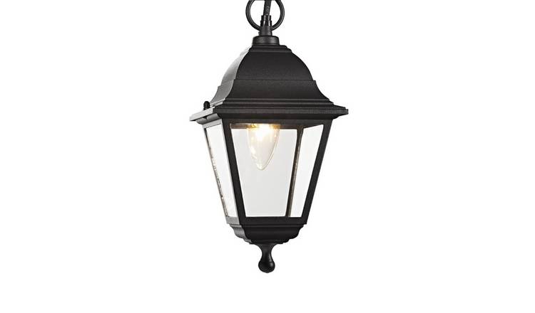 Happy Homewares Matt Black Cast Aluminium IP44 Outdoor Porch Light - 14cm