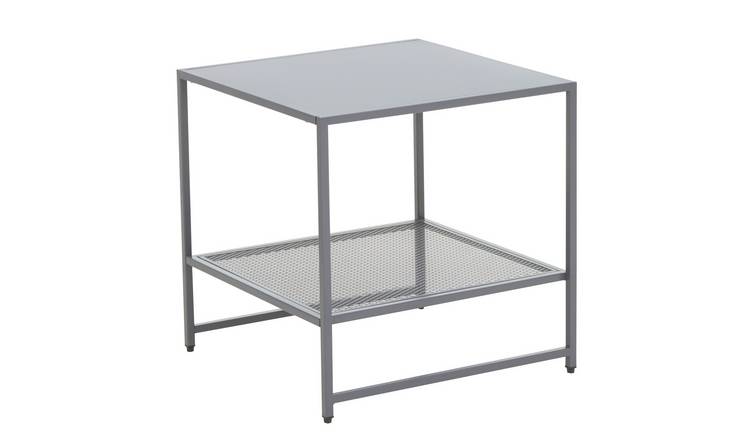 Orsina Metal Square Side Table - Grey