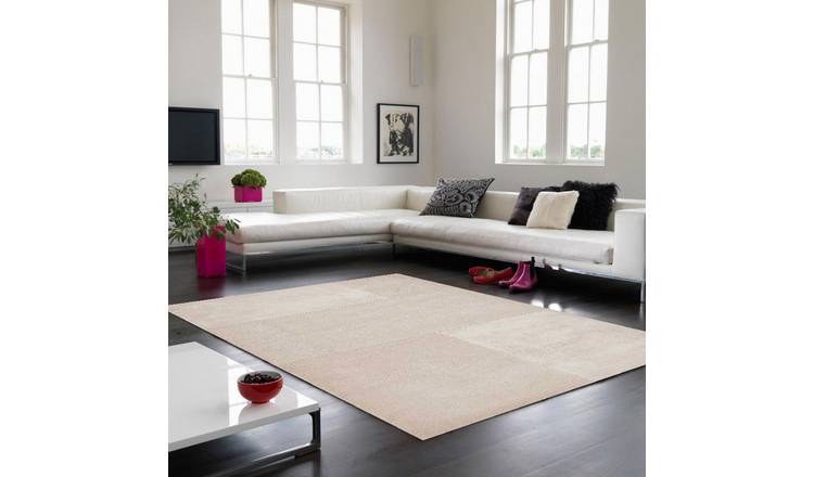 Mega Flooring White Handmade Geometric Rug - 120 x 170cm