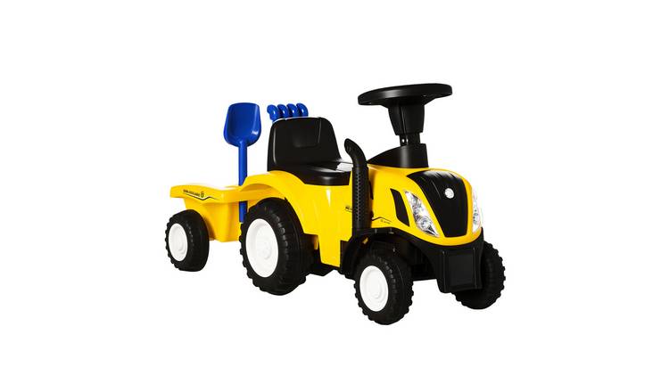 HOMCOM New Holland 1 to 3 Years Foot to Floor Ride On Tractor – Yellow