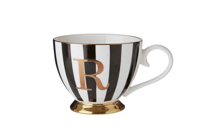 Orsina Duchess R Monogram Mug – Black and White