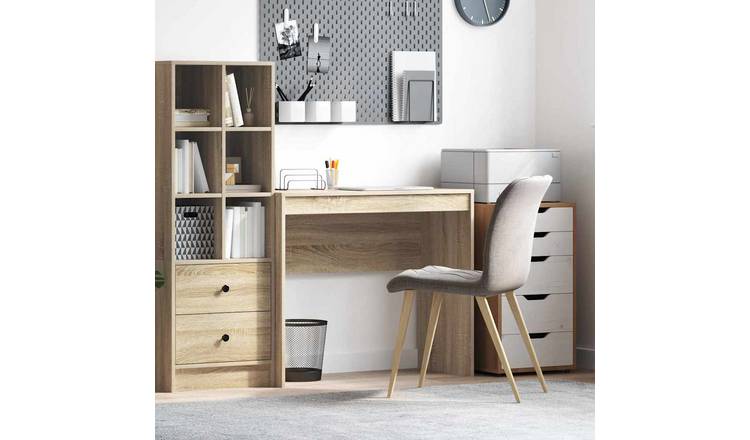 Walplus Engineered Wood Desk - Sonoma Oak - 90 x 40 x 76 cm