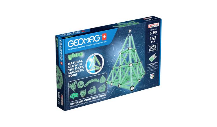 Geomag Classic Glow Shapes Magnetic Block Set - 142 Piece