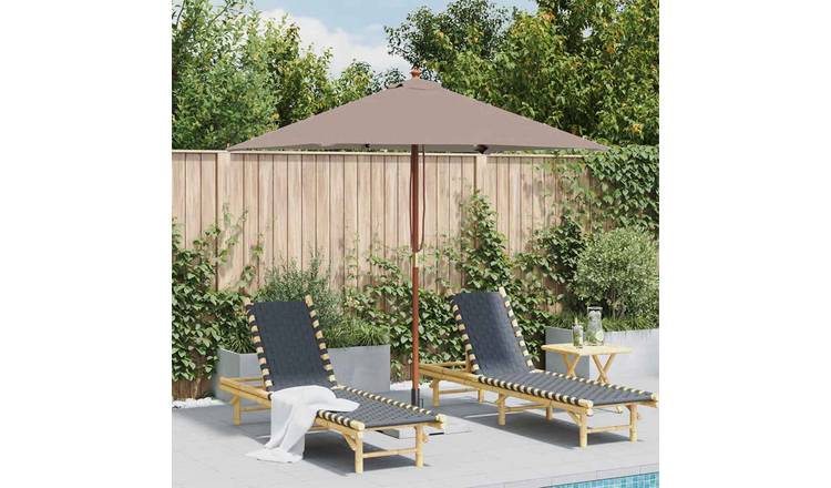 Walplus Garden Parasol - Taupe - 150 x 200 x 235 cm