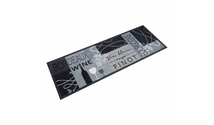 Walplus Washable Wine Grey Kitchen Rug - Grey - 60 x 180 cm