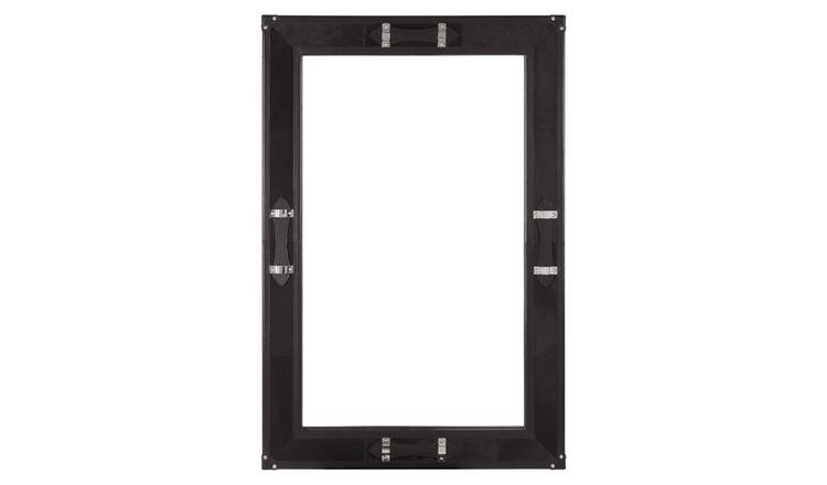Orsina Kensington Townhouse Leather Frame Mirror – Black