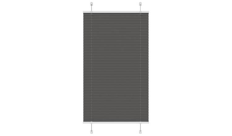 Walplus Polyester Pleated Blind - Black - 70 x 100 cm