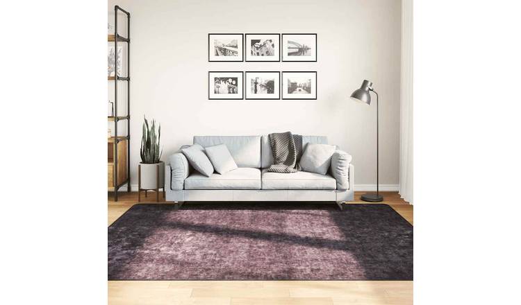Walplus Polyester 4 mm Pile Rug - Anthracite - 160 x 230 cm