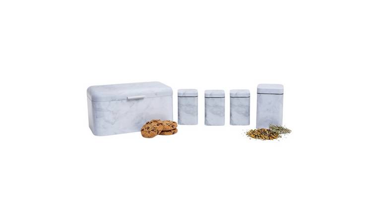 Orsina Easton 5 Piece Marble Effect Kitchen Storage Set