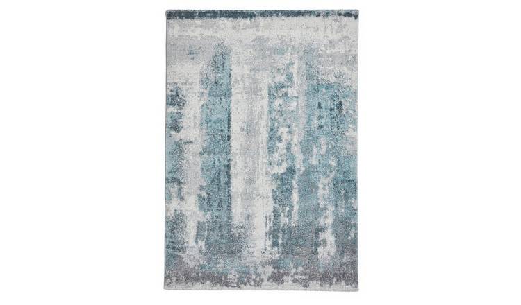 Mega Flooring Blue Modern Abstract Rug - 120 x 170cm