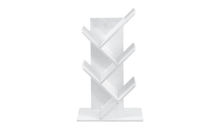 Living and Home Tree Bookshelf with 5 Shelves - White