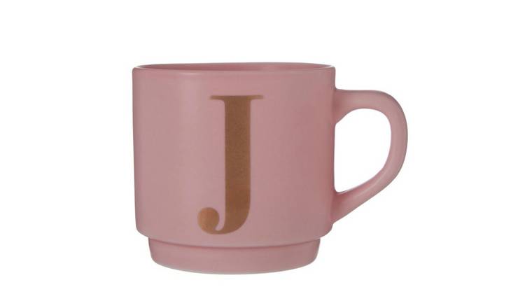 Orsina Signet J Monogram Mug – Pink