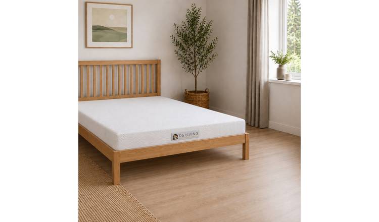 DS Living 15cm Rolled Memory Foam Mattress with Removable Washable Cover - King