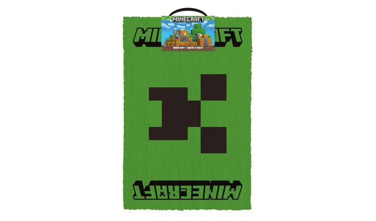 Minecraft Face Creeper Door Mat - Green