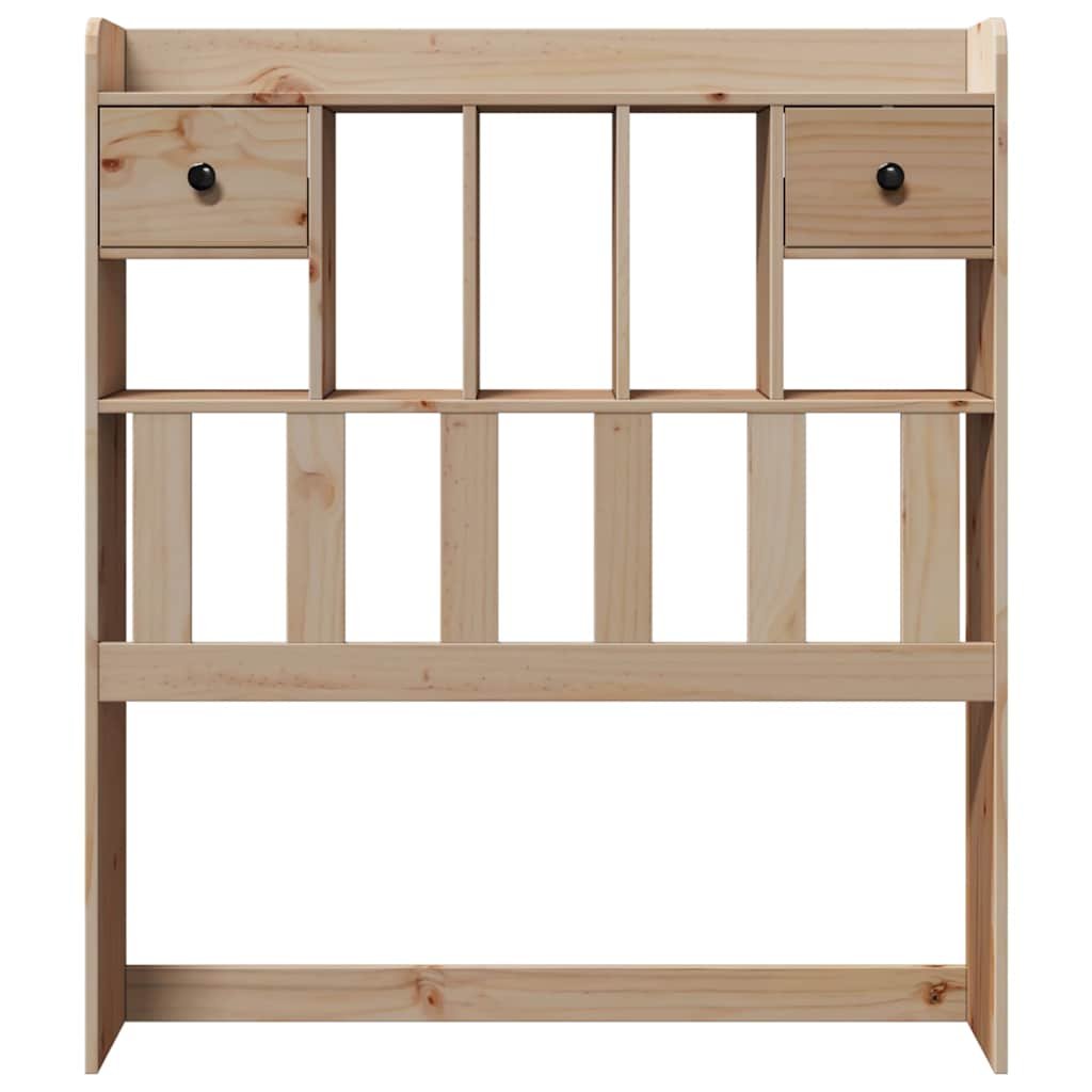 Walplus Pine Wood Headboard with Storage - Brown - 106 x 23 x 110 cm - Image 3