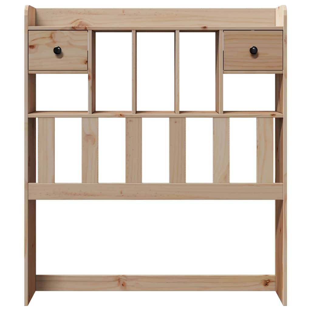Walplus Pine Wood Headboard with Storage - Brown - 106 x 23 x 110 cm - Image 3