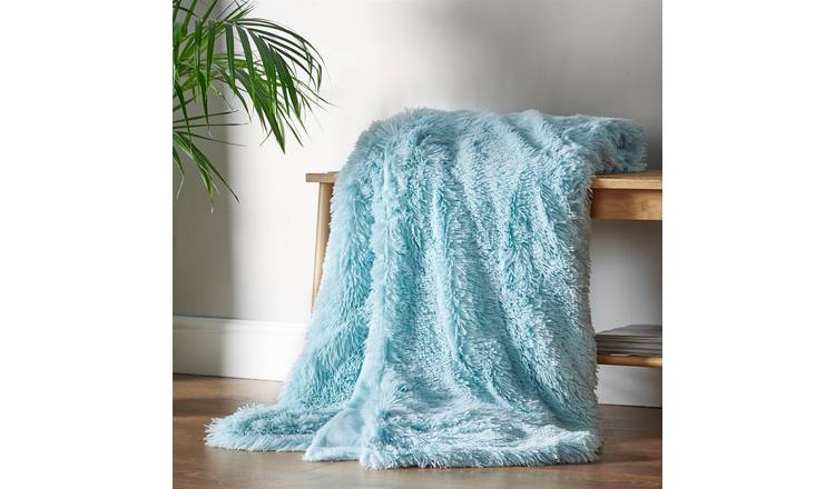 Catherine Lansfield Cuddly Blanket Throw 150 x 200cm - Duck Egg