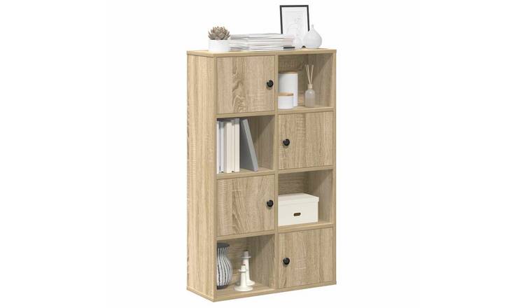 Walplus Engineered Wood Bookcase - Light Oak - 60 x 24 x 101.5 cm