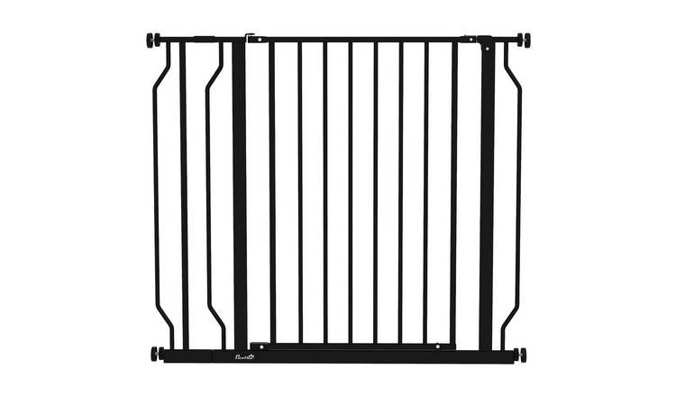 PawHut Pressure Fit Dog Gate - 75-95cm x 76cm - Black